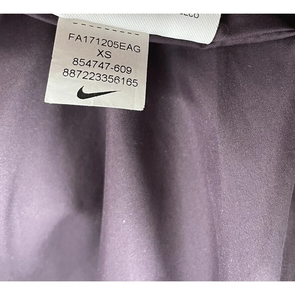 NIKE Women's Bomber Jacket Size XS PrimaLoft Quilted Snap Button 854747-609 Wine - Picture 10 of 11